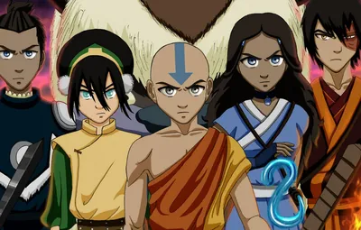 Обои Зуко, Аанг, Катара, Avatar: The Last Airbender, Аватар: Легенда об  Аанге, Тофф, Аппа, Сокка картинки на рабочий стол, раздел фильмы - скачать