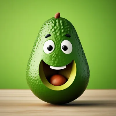 Авокадо с лицом рисунок - 68 фото