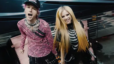 Avril Lavigne and Tyga Wear Leather Outfits at Paris Fashion Week