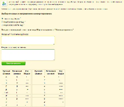 Перевод азбуки Морзе