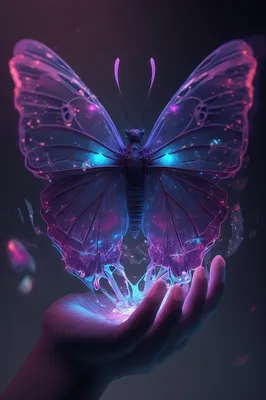 Красивая бабочка сидит на женской руке на цветном фоне :: Стоковая  фотография :: Pixel-Shot Studio
