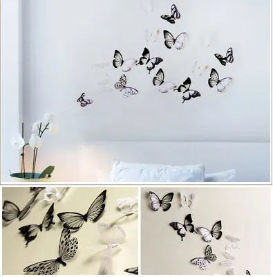 Фотообои Бабочки купить на стену – 3D Фото в Интерьере, Цены в каталоге  интернет магазина 