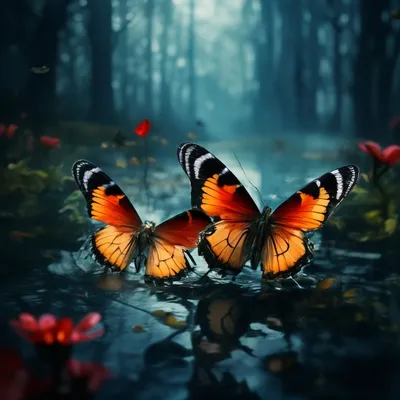 Бабочки Крапивницы» — создано в Шедевруме