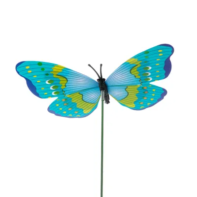 Фигурка на стержне 25см "Бабочка", ПВХ, 7-10см, 10-20 цветов купить с  выгодой в Галамарт