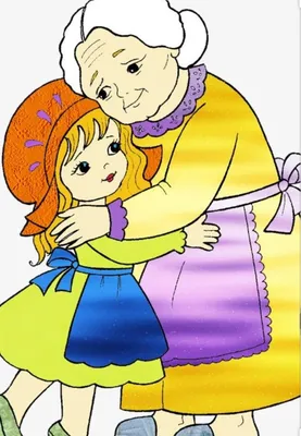 Бабушка с корзинкой пирожков - картинка №10170 | Рисунок линиями, Детские  рисунки, Детские картинки