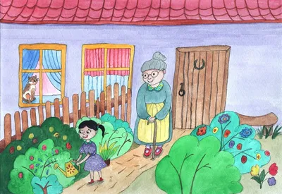 В гостях у бабушки в деревне | Пикабу