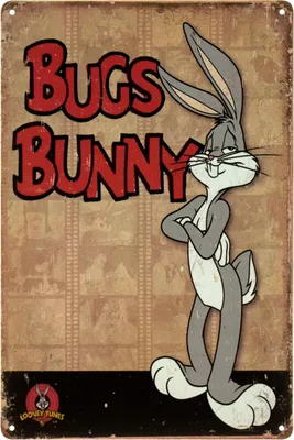 ᐉ Металлическая табличка Багз Банни/Bugs Bunny Looney Tunes 20x30 см