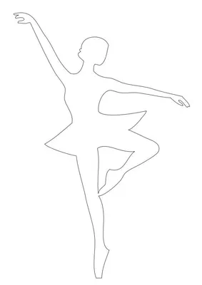 Балеринка из бумаги трафарет - 58 фото