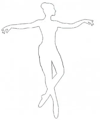 Балерина на белом листе бумаги чё…» — создано в Шедевруме