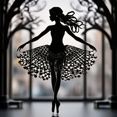 Бумажный арт, танцующая балерина …» — создано в Шедевруме