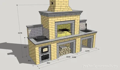 Барбекю из кирпича своими руками: чертежи, фото, пошаговая инструкция |  