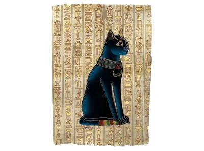 Bastet Papyrus - Egypt Cat Wall Art - Ancient Black Cat Goddess Bast P –  Ancient Egyptian Paintings