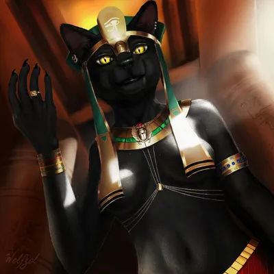 Egyptian Goddess Bastet Cat Kingdom Anubis Guards 4k · Creative Fabrica