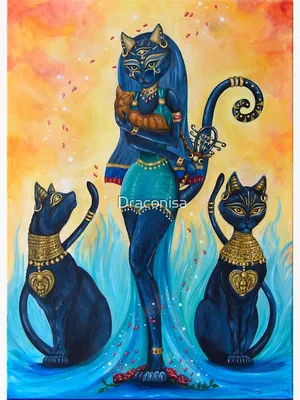 Goddess Bastet" Art Print for Sale by Draconisa | Redbubble