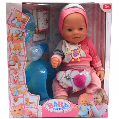 Купить Интерактивная кукла Baby Born (беби бон). Пупс аналог розовый 10  функций беби борн 8006-16, цена 480 грн —  (ID#1388769315)