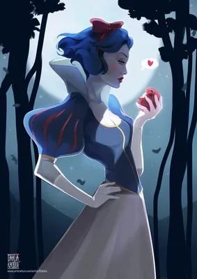 Фото Рисунок Белоснежки / Snow White, персонаж мультфильма и сказки Белоснежка  и семь гномов / Snow White and the Seven Dwarfs, by Dahlia Khodur