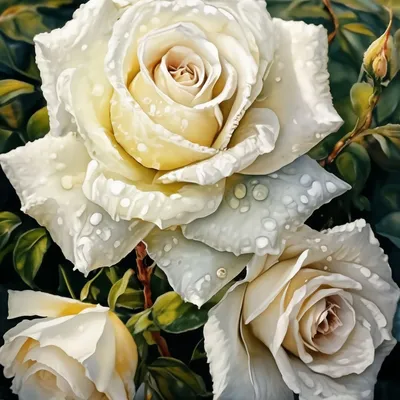 Красивые белые розы для дизайна свадебных приглашений | Белая роза Фото  №127 скачать