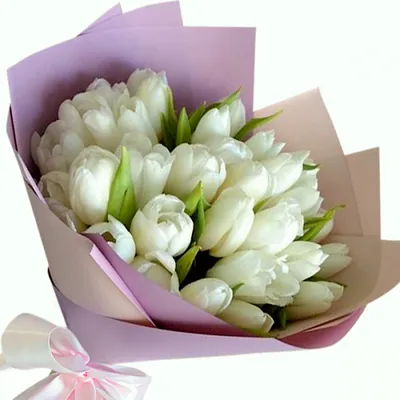 Заказать Букет белых тюльпанов "Эмма" в Киеве