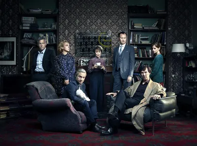 Обои для рабочего стола: Шерлок, Бенедикт Камбербэтч, ТВ-шоу, Шерлок Холмс, Мартин Фриман скачать бесплатно картинку #470568