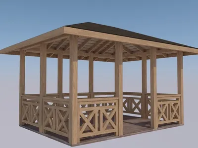 Изготовление и установка садовых беседок для дачи из дерева, бруса в Артеме