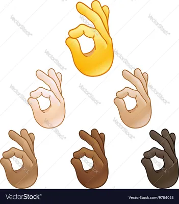 Ok hand sign emoji Royalty Free Vector Image - VectorStock