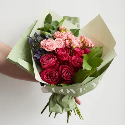 Романтический букет из кустовых роз за 17 890 руб. | Бесплатная доставка  цветов по Москве