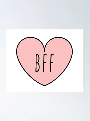 BFF or best friend forever lettering on white background 5268831 Vector Art  at Vecteezy