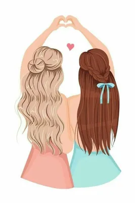 best friends forever🙈 | Best friend drawings, Girly drawings, Friends  illustration