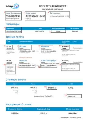 Как расшифровать авиабилет (маршрутную квитанцию)