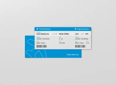 Приглашение Билет на самолет
