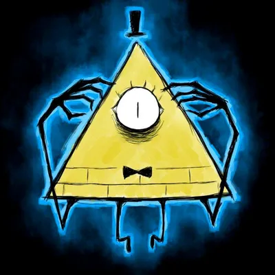 Скачать обои магия, человек, существо, арт, треугольник, Gravity Falls,  Bill Cipher, Билл Шифр, раздел фильмы в разрешении 1024x1024