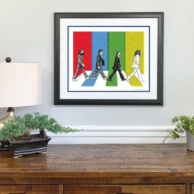 The Beatles Midcentury Modern art – Sandgrain Studio