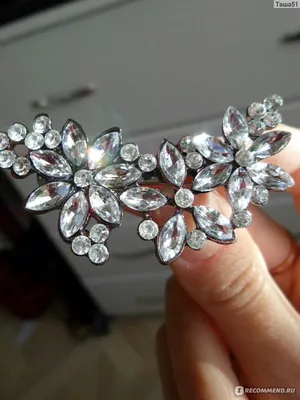 Заколка для волос Aliexpress Women's Bride's Bridesmaid's Rhinestone Flower  Crystal Hair Clip Comb Jewelry 2M92 - «Красивые блестяшки» | отзывы