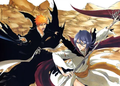 Фото Фото Kurosaki Ichigo / Куросаки Ичиго и Kuchiki Rukia / Кучики Рукия  аниме Bleach / Блич