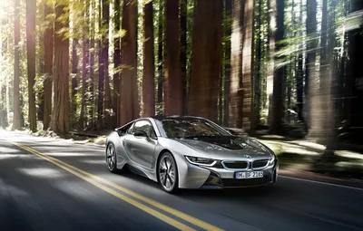 Картинки BMW i8 2018 Родстер оранжевые едущий Автомобили