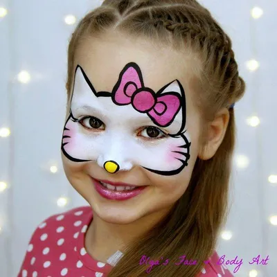 Аквагримёры и Боди-Арт-Художники | Hello kitty face paint, Kitty face  paint, Face painting