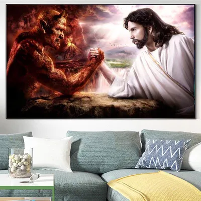 Диптих "Бог и Дьявол", Бог» картина Каменева Игоря маслом на холсте —  купить на 