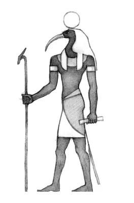 Иллюстрация Тот - древнеегипетский бог мудрости (2007) в стиле