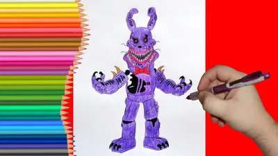 How to draw Twisted Bonnie, FNaF, Как нарисовать твистед Бонни, фнаф -  YouTube