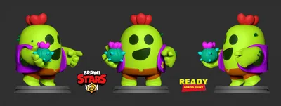 Free 3D file Spike - Brawl Stars Fanart 🌃・3D printable model to  download・Cults