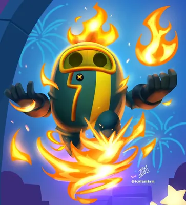 IcyTamTam on Game Jolt: "Brawl Stars Pyro spike fan art :)"