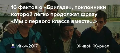 16 фактов о «Бригаде», поклонники которой легко продолжат фразу «Мы с  первого класса вместе...»