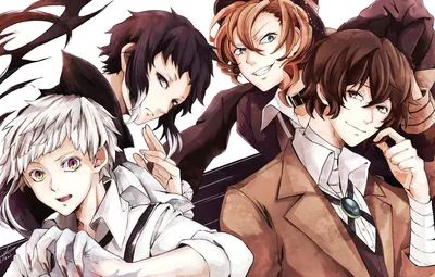 Аниме фигурка Бродячие псы Дазай Bungou Stray Dogs Дазай / Чуя /  Достоевский / аниме фигурка