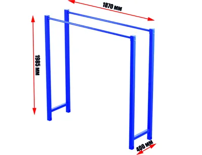 Купить параллельные брусья в подъем (цинк) уличный от производителя Workout  оборудования Кенгуру, фото, описание, проект