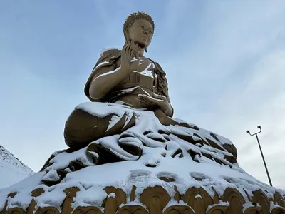 Скульптура "Голова Будды", лайм стоун – купить с доставкой по всей России,  фото и цена