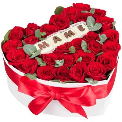 Купить «Цветы для мамы» из «Букеты в коробочке» в Астрахани - Цветочный  домик.