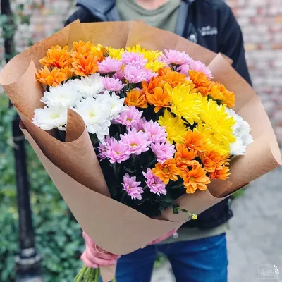 Авторский букет Осенний из сезонных цветов - заказать доставку цветов в  Москве от Leto Flowers