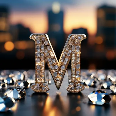 💎Красивая буква "M" в виде …» — создано в Шедевруме