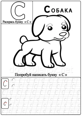 Раскраска Буква С - Слон распечатать или скачать