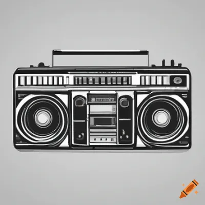 Boombox in cartoon style Royalty Free Vector Image